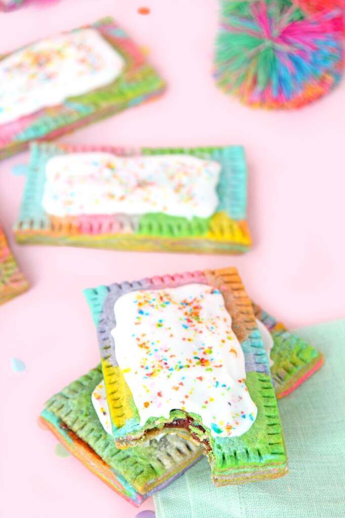 Rainbow Pop Tarts St. Patrick's Day Breakfast Ideas