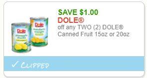 Dole Fruit Coupons! Pineapple Just $0.50 Per Can at Walgreens!