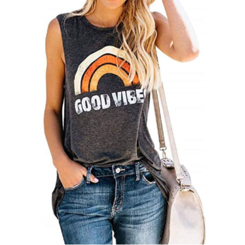 women's good vibes tank on sale