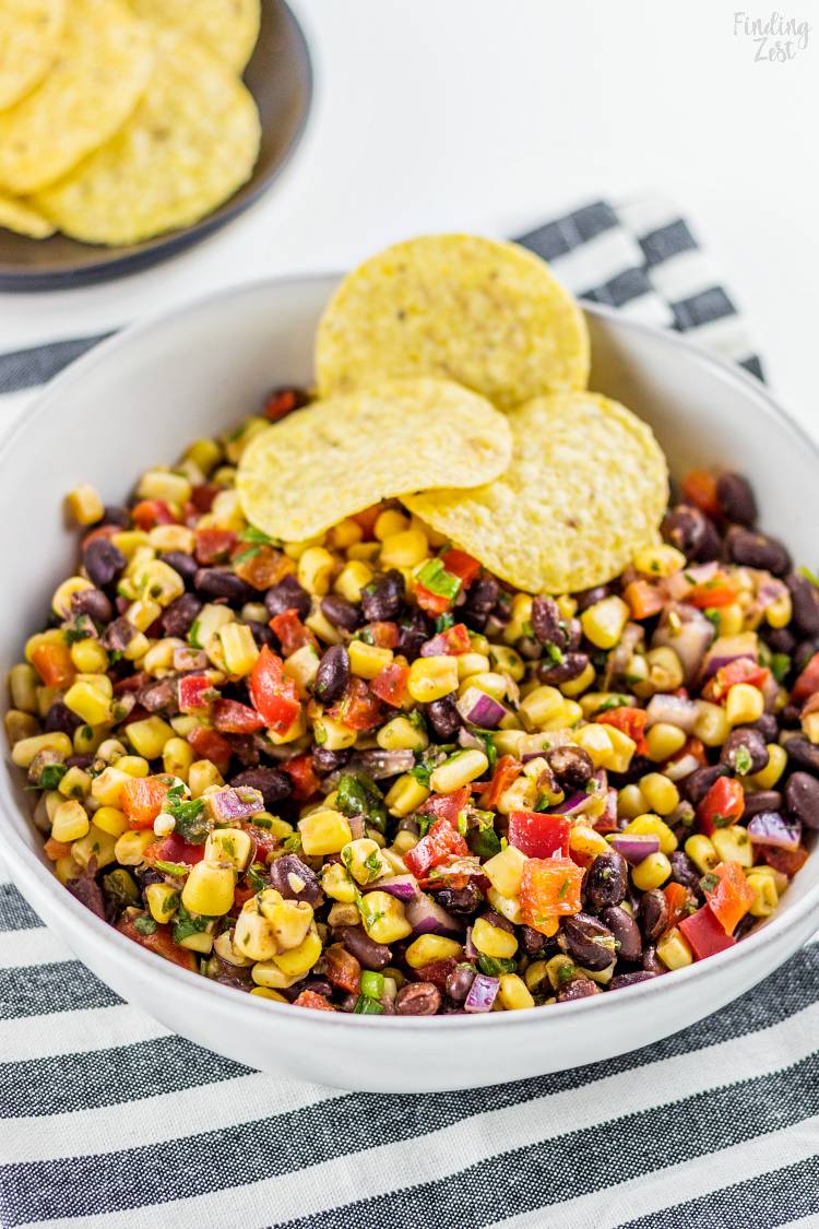 corn salsa in a bowl