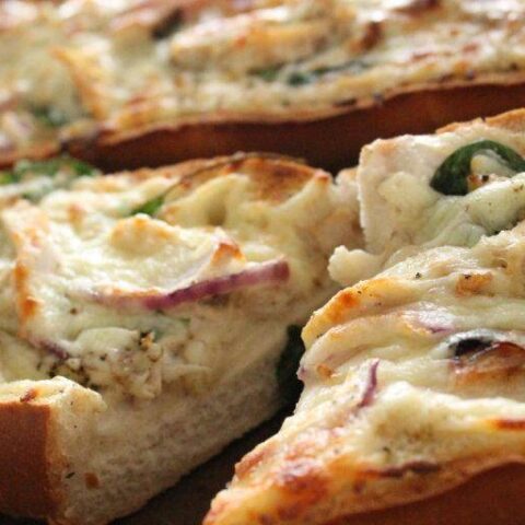French Bread Chicken Alfredo Pizza Recipe