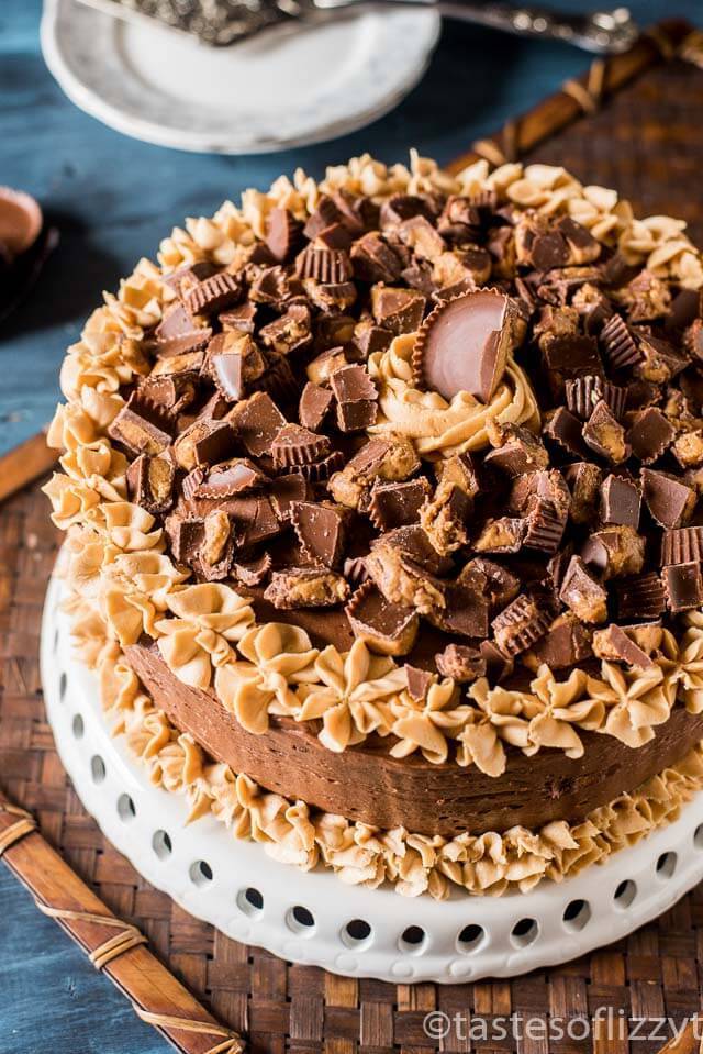 Reese's Cake On a stand 