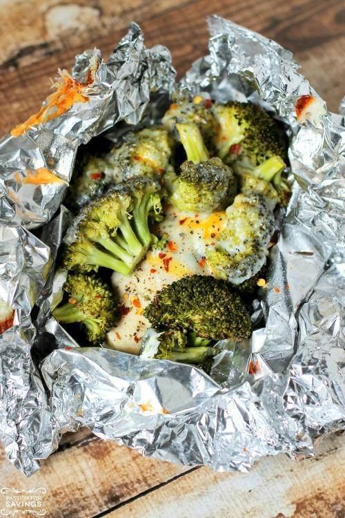 cheesy chicken wrapped in foil 