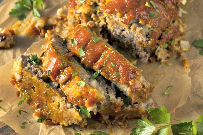 low carb meatloaf on counter