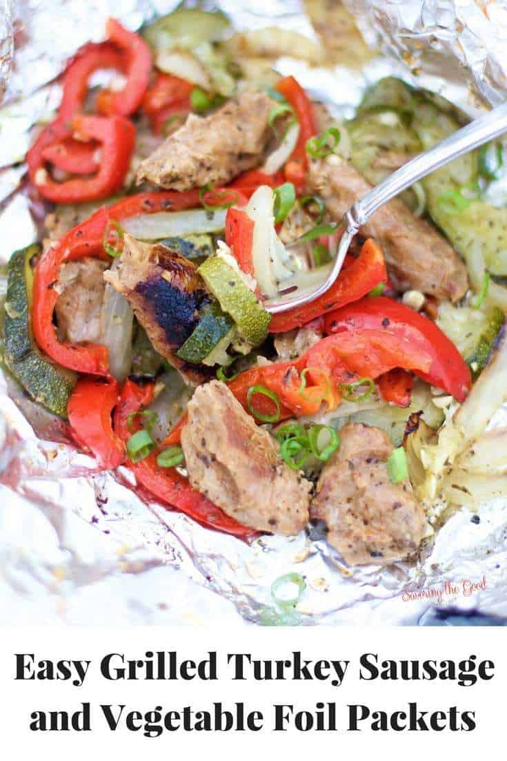 turkey sausasage foil packet on ttable 