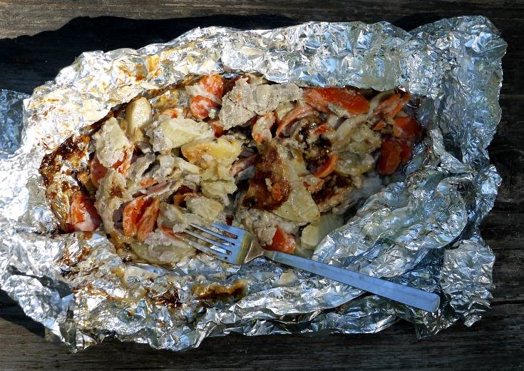 foil stew in aluminum foil packet