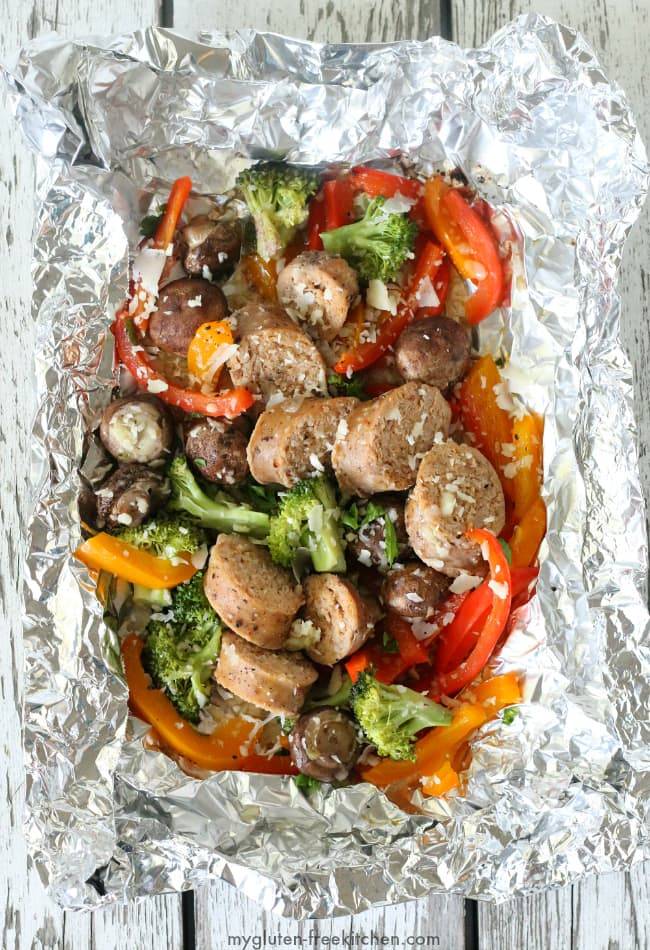 sausage grill foil packet