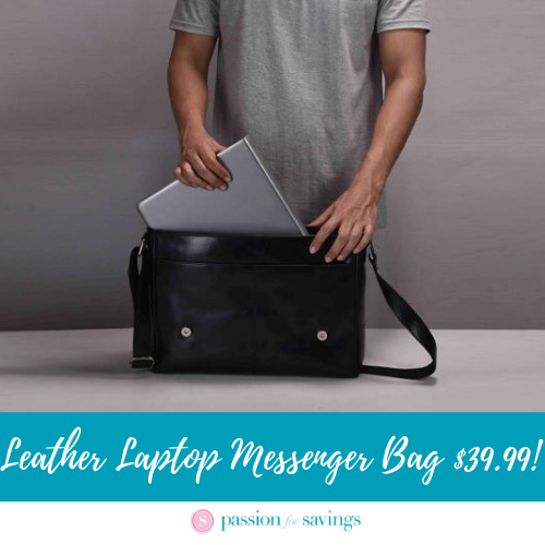 Leather Laptop Messenger Bag