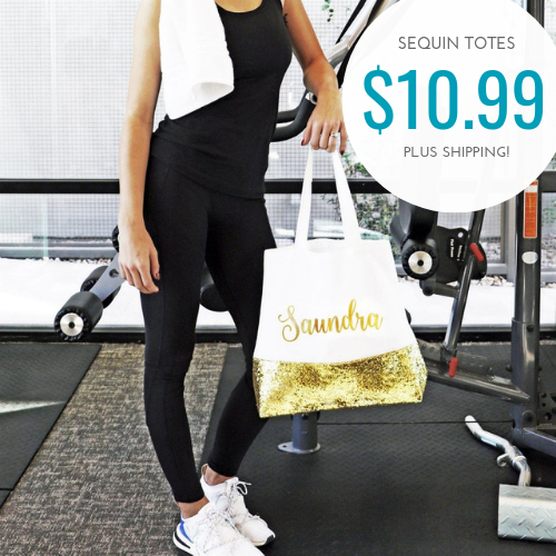 Personalized Sequin Totes