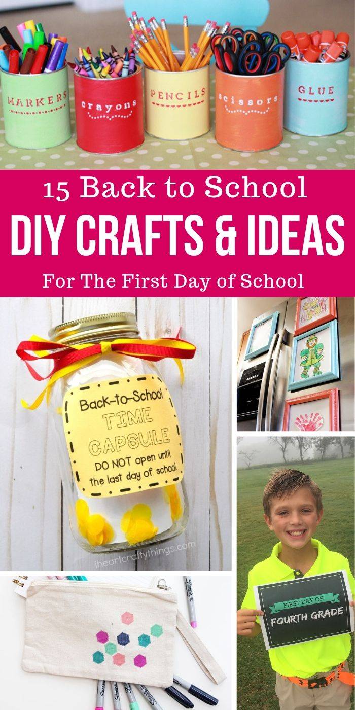 Check out these back to school DIY crafts and ideas to kickstart and conquer the school year. With ideas to simplify the school year and more. #backtoschool #BTS #craft #ideas #firstday #getready #organize #printabel #diy Back to School DIY