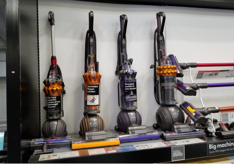 Dyson Deals - Dyson Vacuums on display