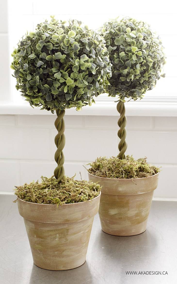 topiary trees from dollar tree supplies