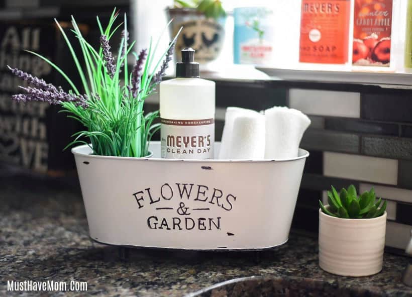 farmhouse sink basket by sink