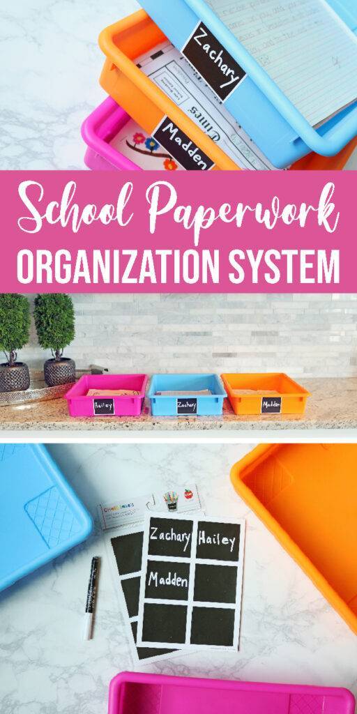 School Paperwork Organization System Pinterest 1