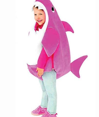 Pink baby shark costume