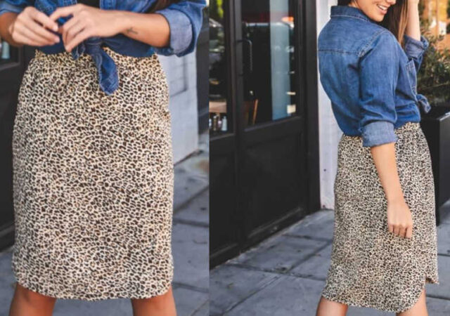 Leopard Print Skirt on Sale