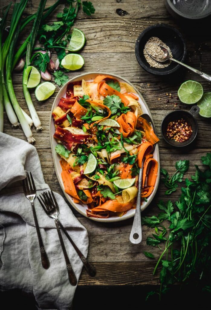 shaved carrot salad