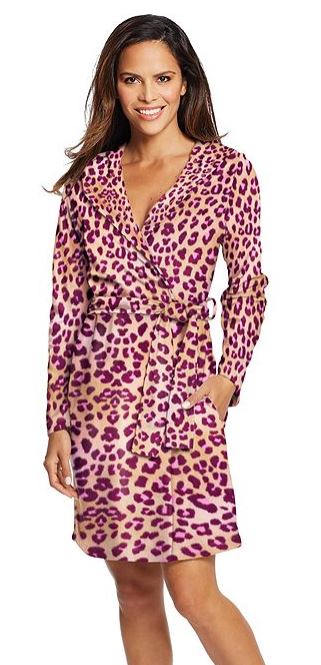 leopard print robe