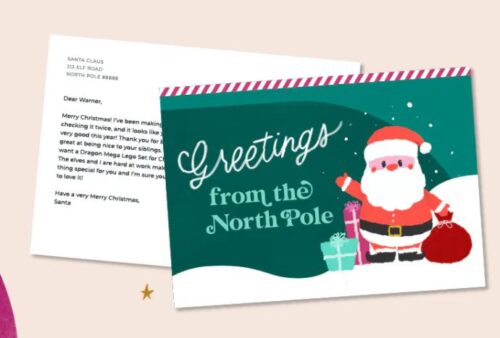 santa postcard