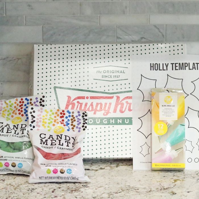 christmas holly donut idea (1)