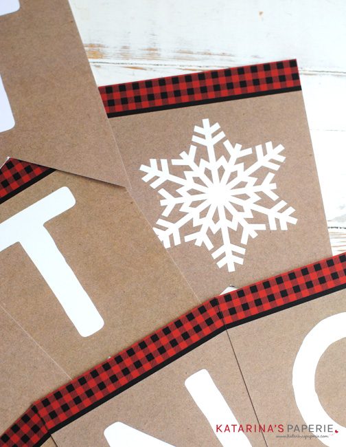 let it snow bunting flag