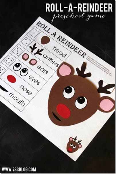 reindeer printable game 