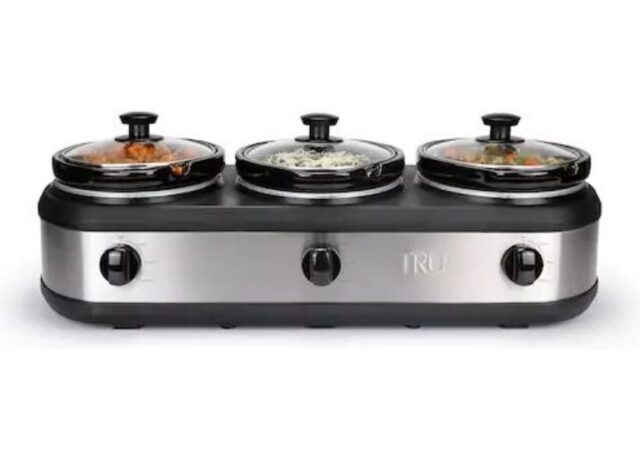 TRU Triple Slow Cooker on sale