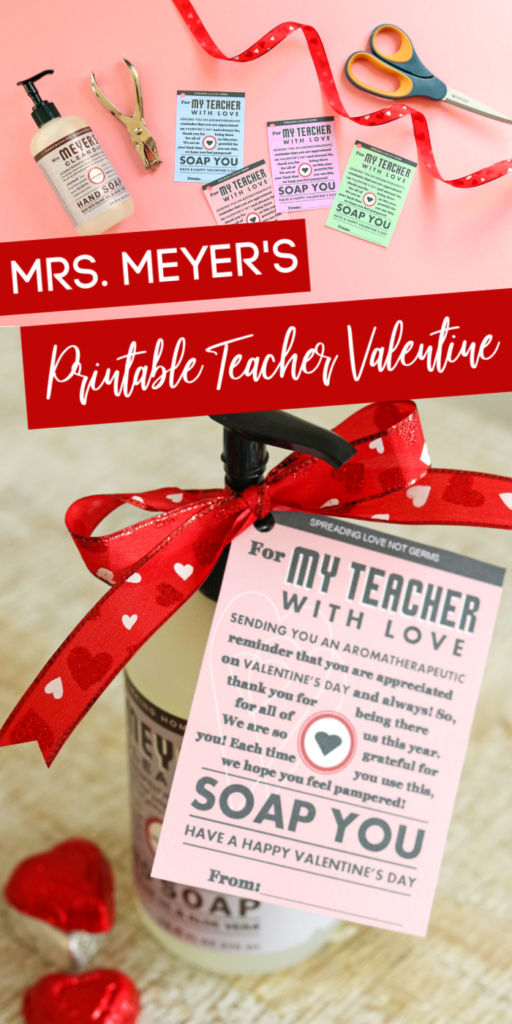 Mrs. Meyer's Valentine for Teachers Printable