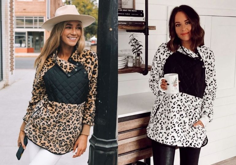 Leopard Print Pullover on Sale - women in pullover