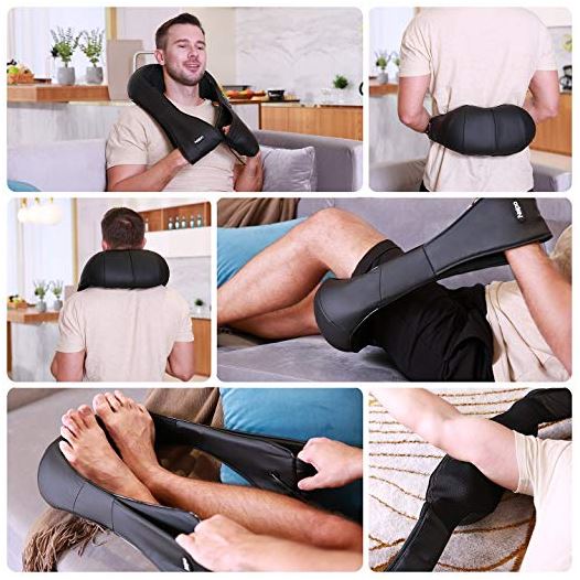 back and neck massager with handles