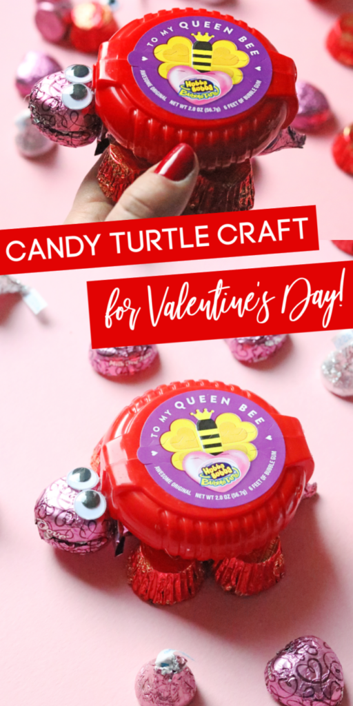 Valentine Candy Turtles are a fun and easy way to transform your treat into a fun kid-friendly turtle! Grab your hot glue and have fun with this craft. #valentine #treat #candy #forkids #turtle #fun #easy #treatforkids #idea #candytreat #passion4savings Candy Turtle Craft for Valentine's Day