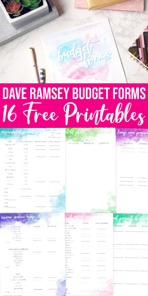 Free Printable Dave Ramsey Budget Forms Passion For Savings