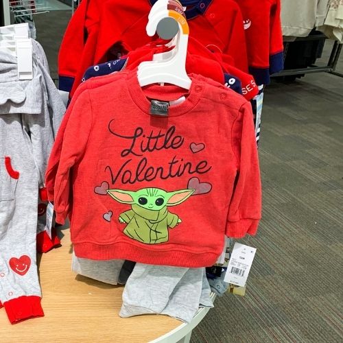 Target Valentines Day Apparel - baby yoda outfit in store