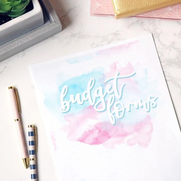 budget forms printables