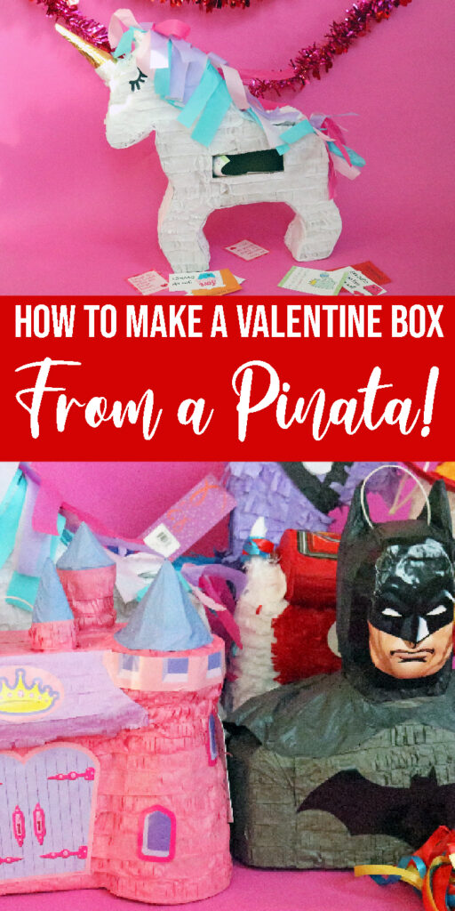 Learn how to make a Valentine Box out of a Pinata! This is a quick and easy way to really make a fun and colorful Valentine's Day box in just a minute or two. #passion4savings #pinata #howto #make #valentinebox #diy #easy #valentinesday #forkids #fun #easy #craft how to make a valentine box out of pinata