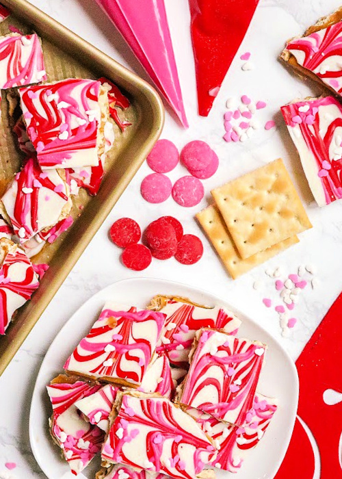 valentine crack on a serving plate