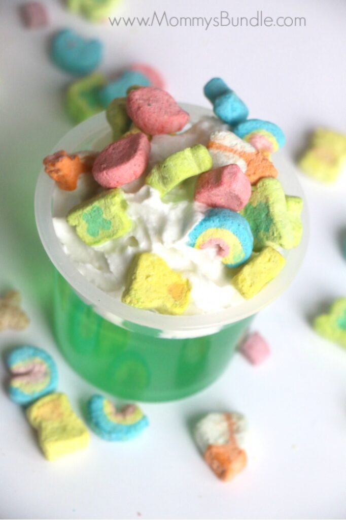 Jello Cup with Lucky Charms