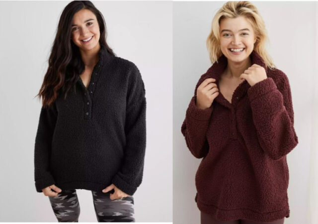 Aerie Sherpa Pullover on Sale
