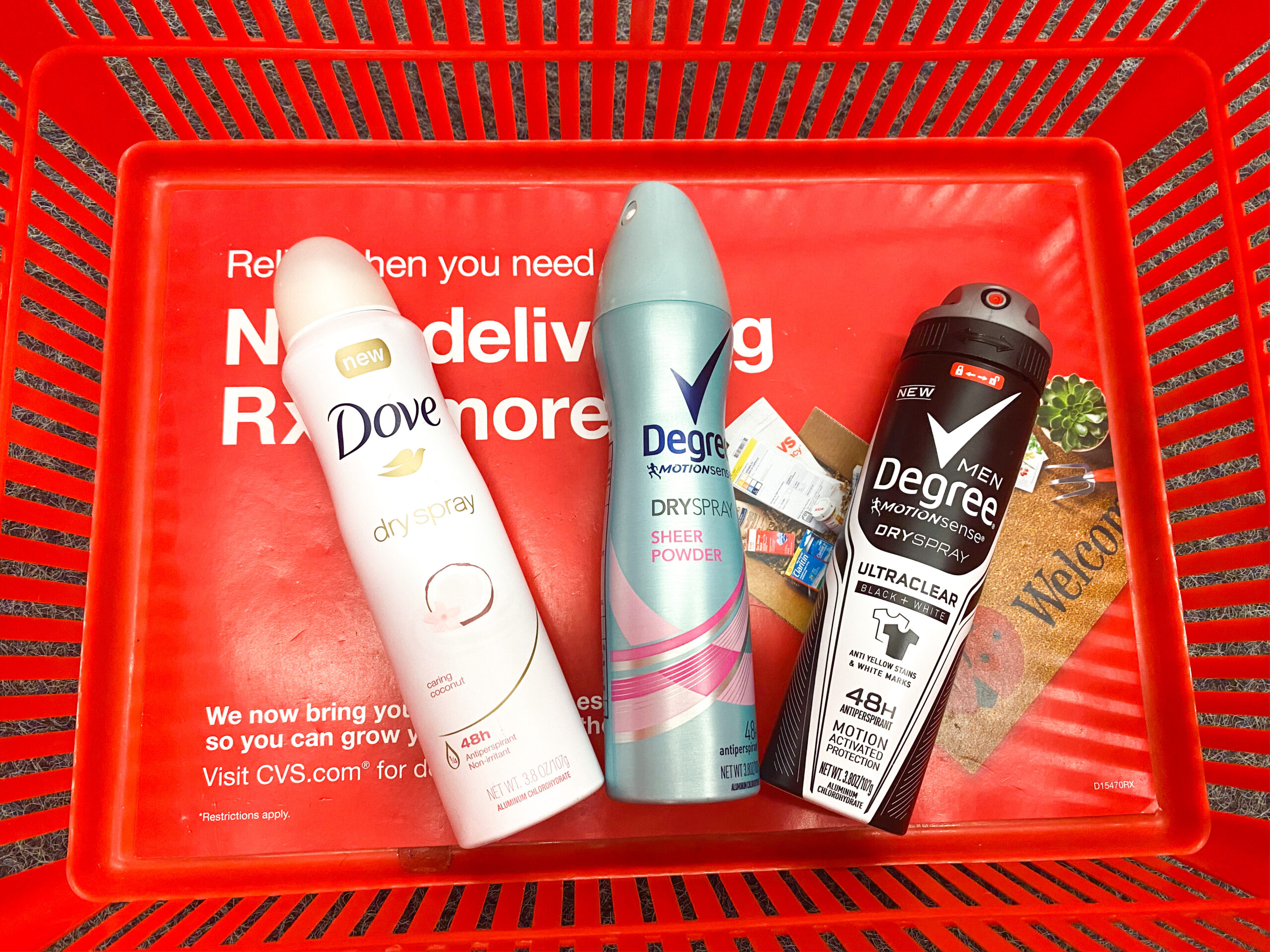 cvs dry spray dove degree women men