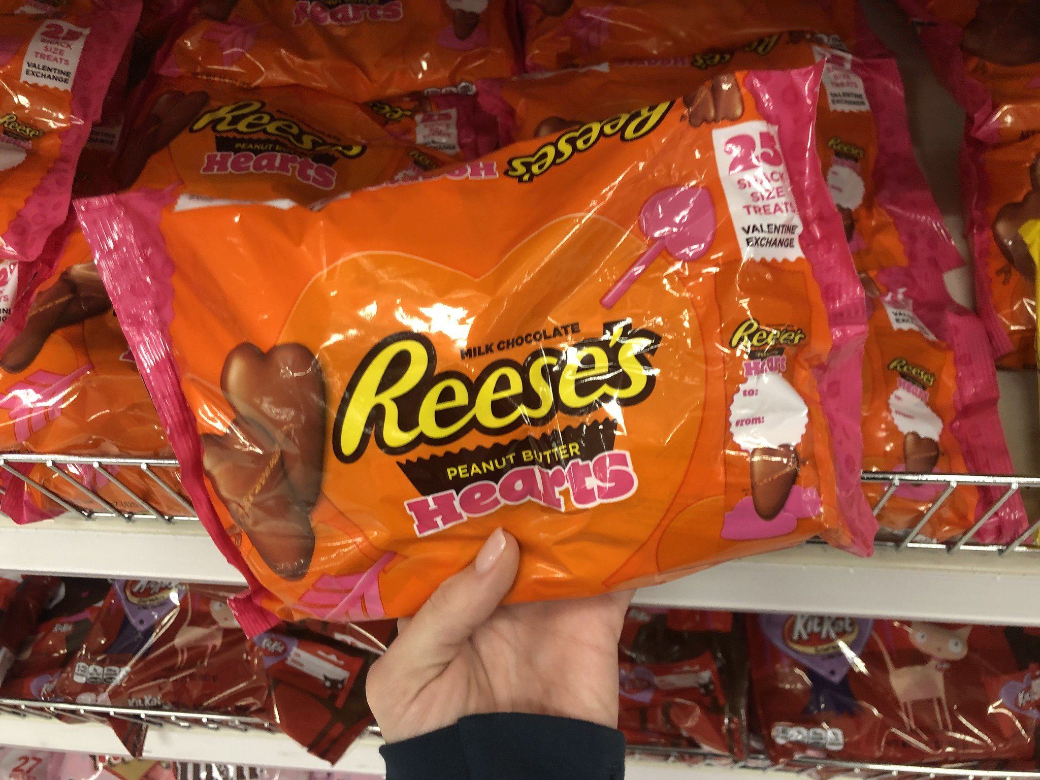 Walmart Valentine's Day Clearance - reese's hearts in store