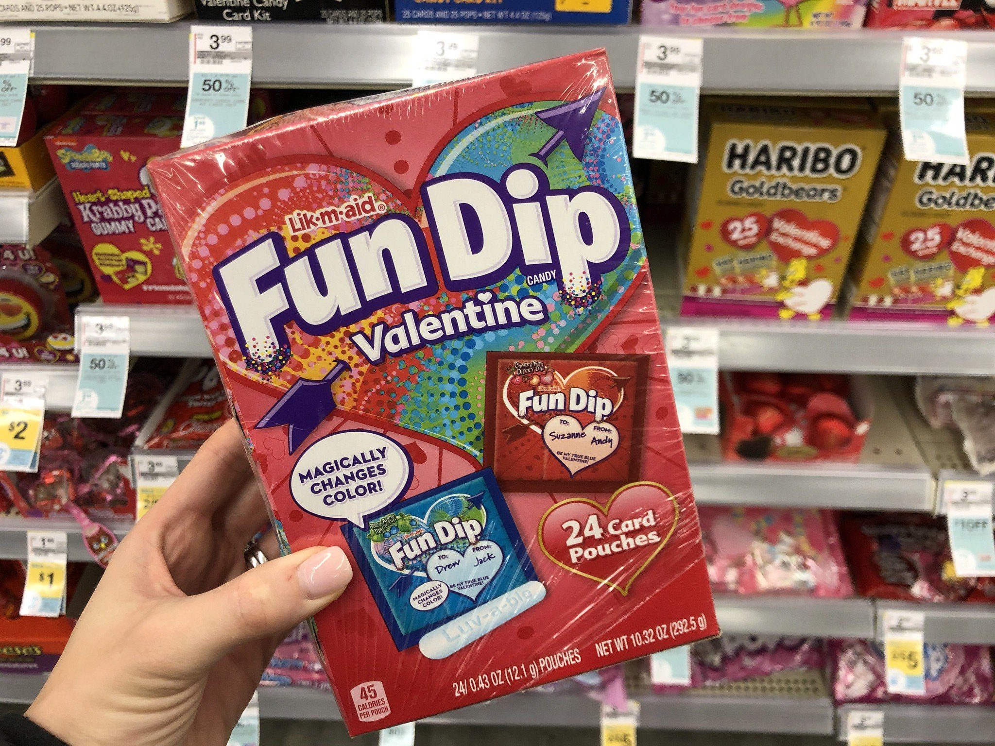 Walmart Valentine's Day Clearance - fun dip in store