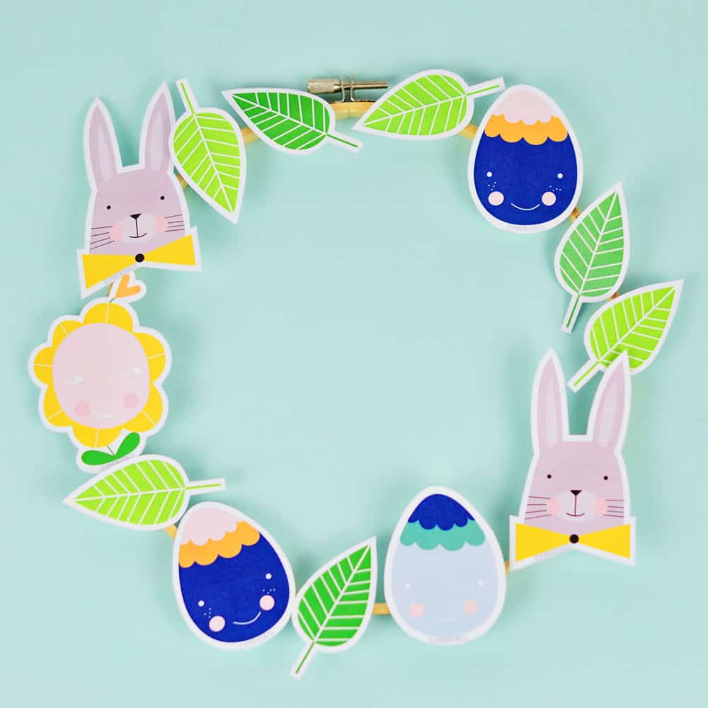paper easter wreath 