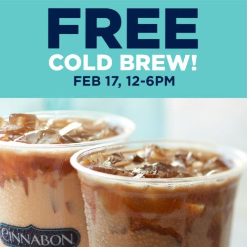 free cinnabon 16oz cold brew coffee (1)