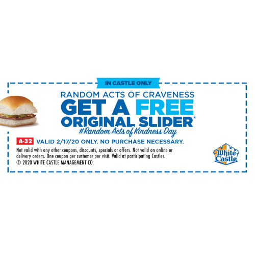 free white castle original slider