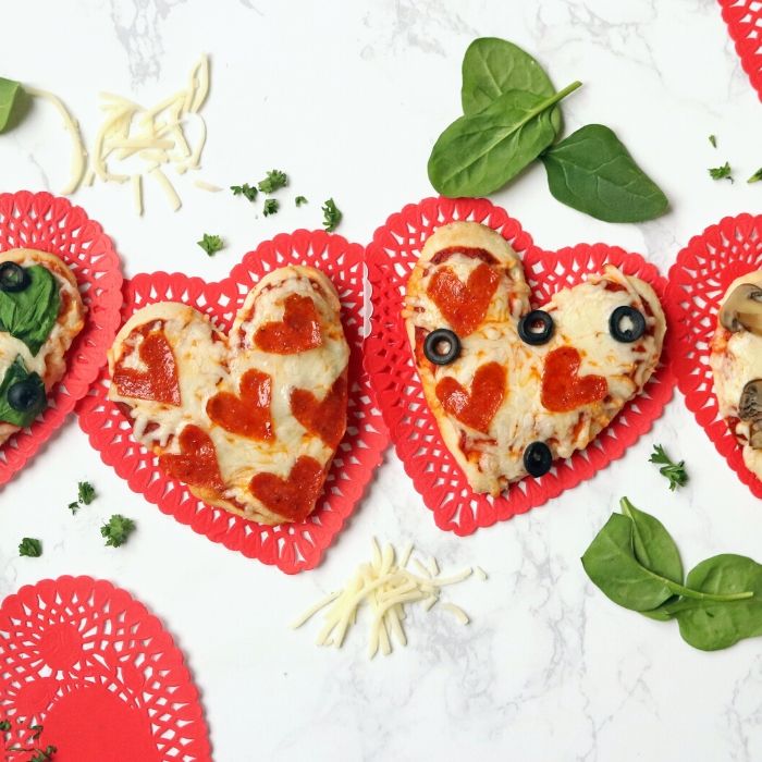 heart shaped pizza