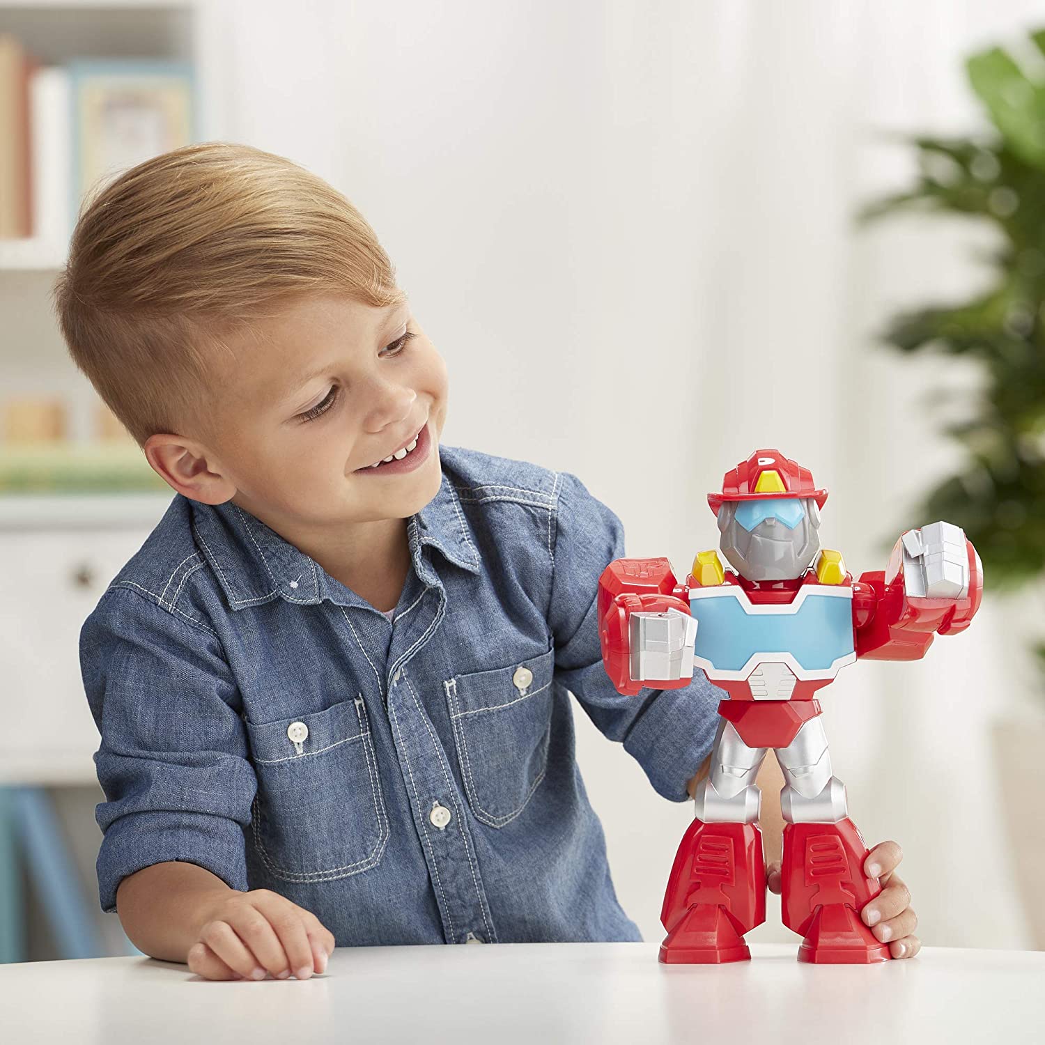Playskool Heroes on Sale - boy playing with rescue bot