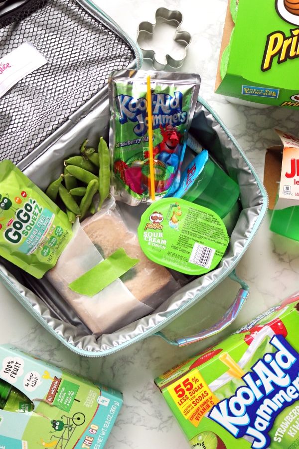 school lunch shamrock idea