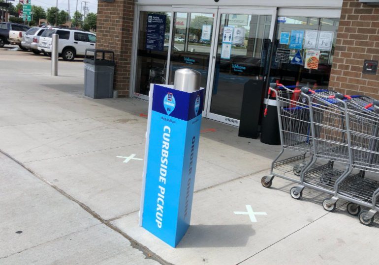 Aldi Grocery Delivery - Curbside Pickup Sign