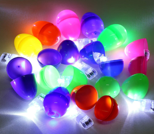 Combined Brands Easter Chick Egg Carrier with Glow in The Dark Plastic Eggs Bundle