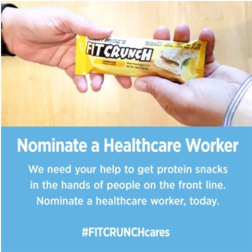 Free Fitcrunch Bars Care Package - healthcare worker graphic
